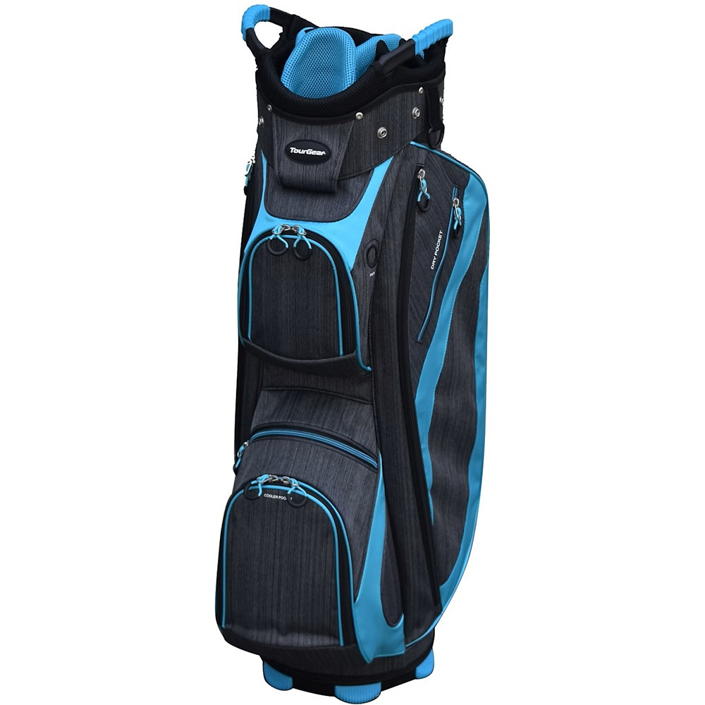 Tour Gear Golf 300 Series Deluxe Cart Bag - Gray / Turquoise